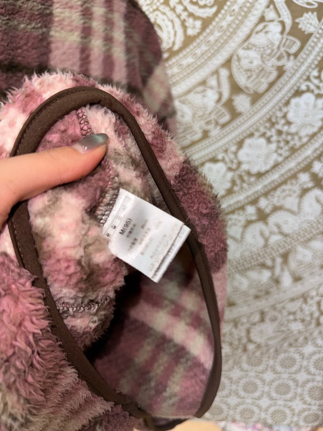 빈티지 체크 양털 후리스 자켓 상품이미지6