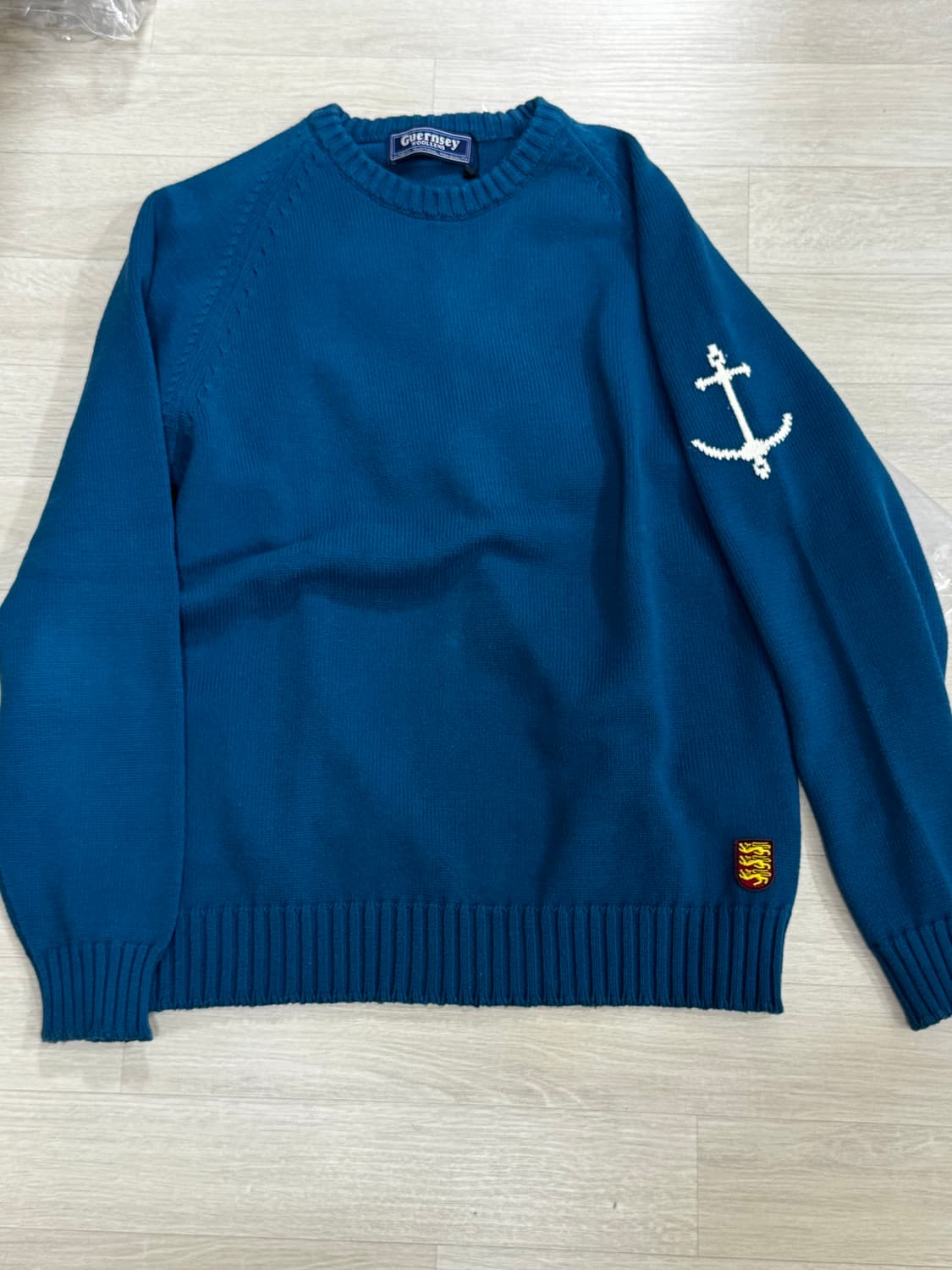 XL] 건지울른스 코튼 니트 블루 상품이미지1