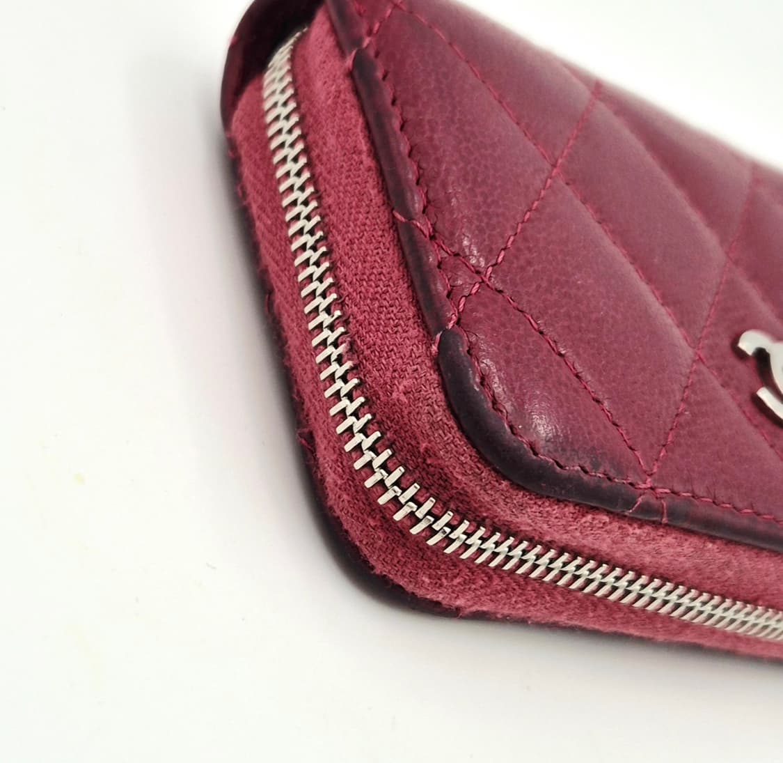 샤넬 지퍼돌이 카드지갑 캐피어 레드 상품이미지7