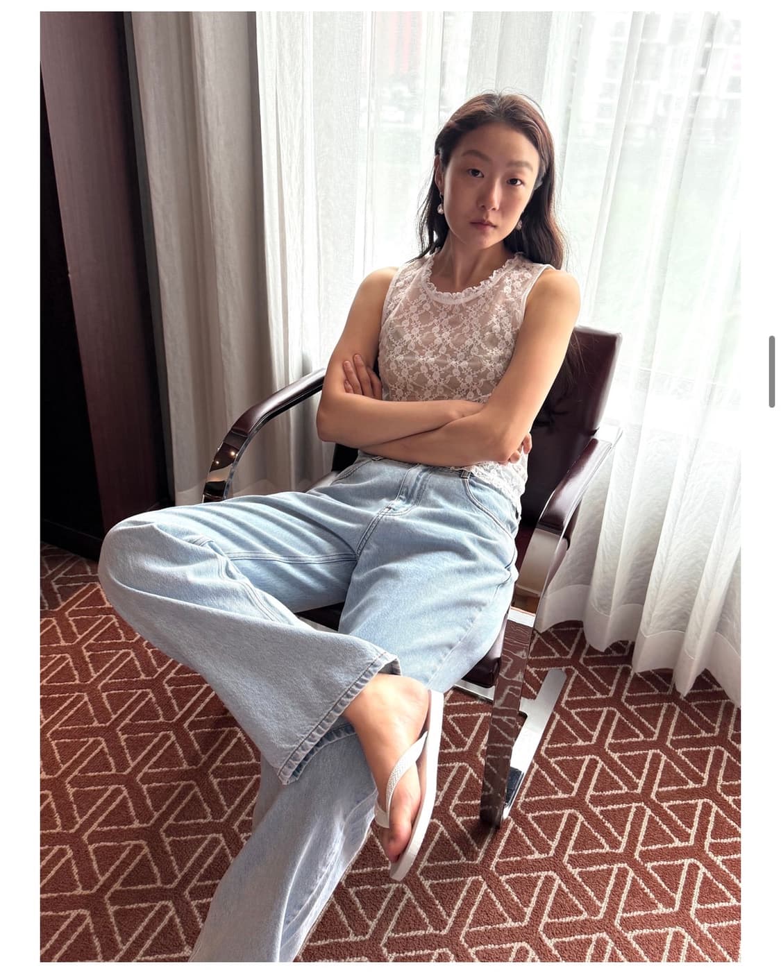 포니테일 PONYTAIL  본 벨라루즈핏진(XS) 상품이미지1