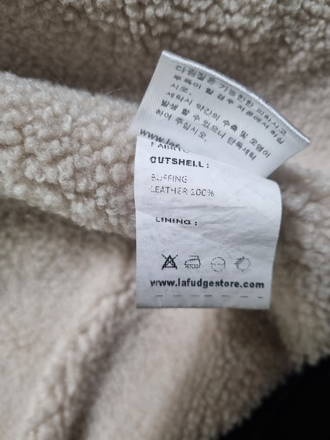 라퍼지 아워맨 버핑레더 오버핏 자켓 상품이미지4