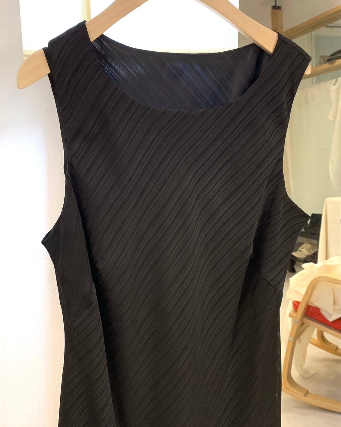 Black Textured Shift Dress  상품이미지5
