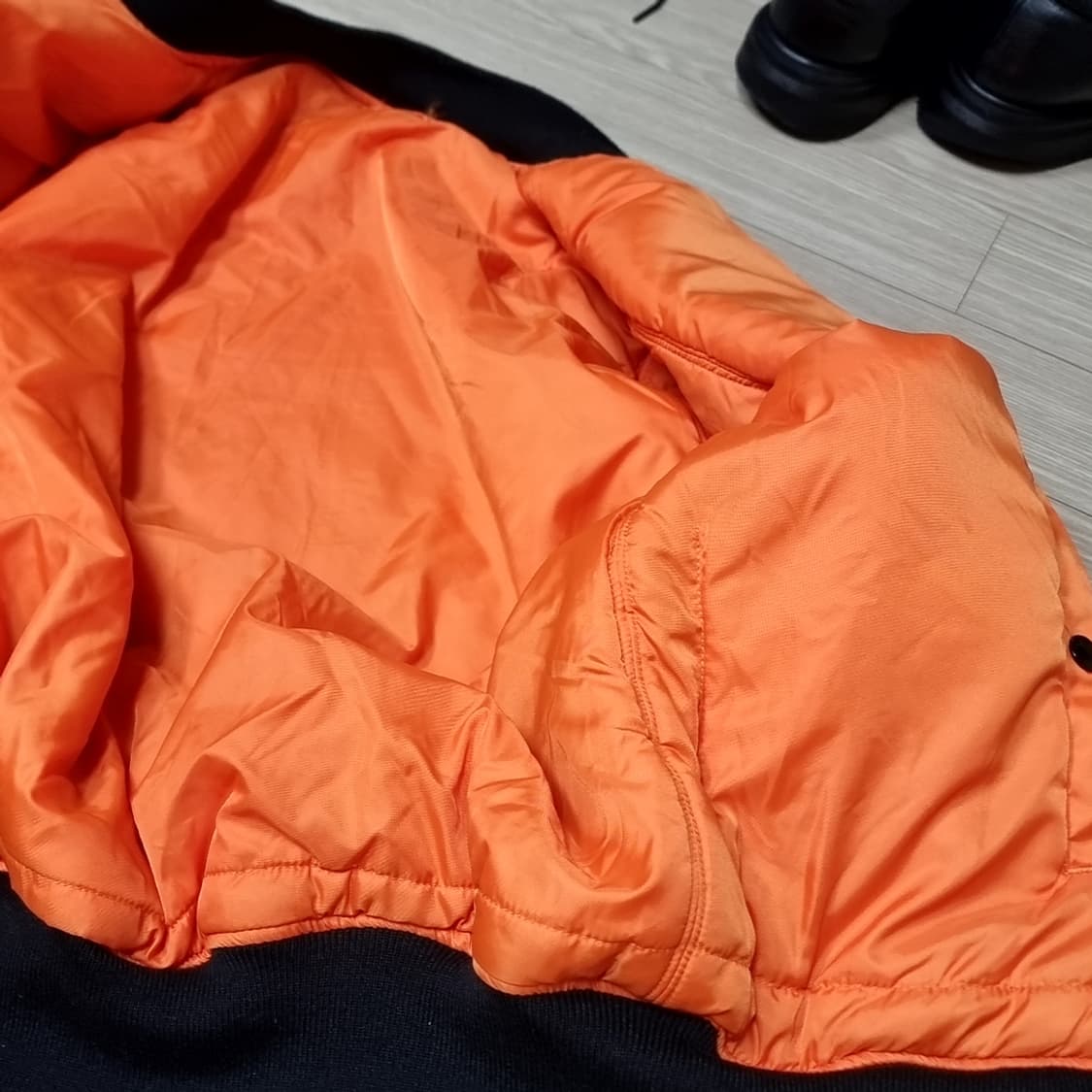 알파인더스트리 MA-1 블랙 패치 봄버 자켓(100) 상품이미지5