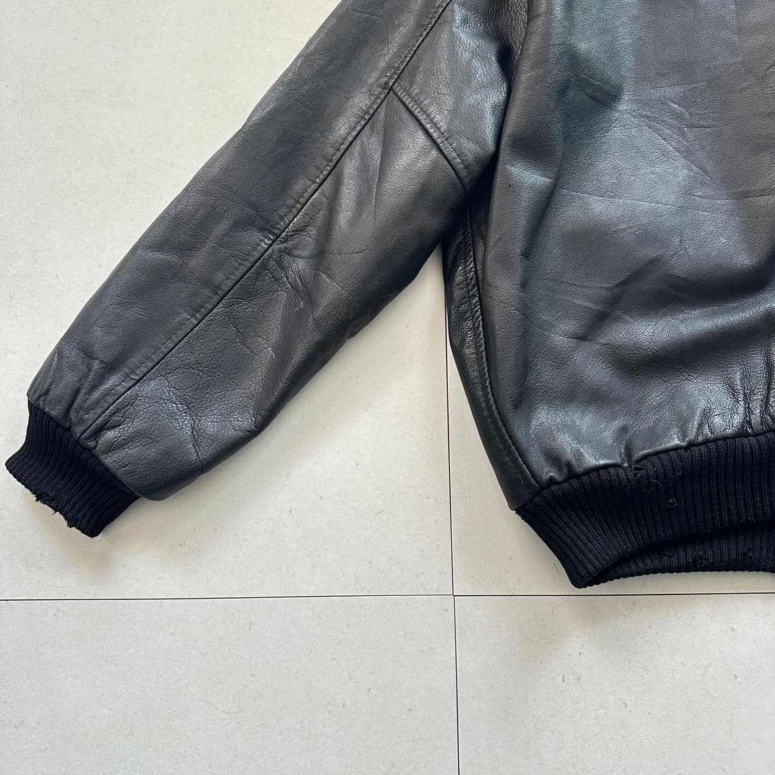 프랑스생산 A-2 GEAR 빈티지 가죽 항공점퍼 XL (riri지퍼)  상품이미지8