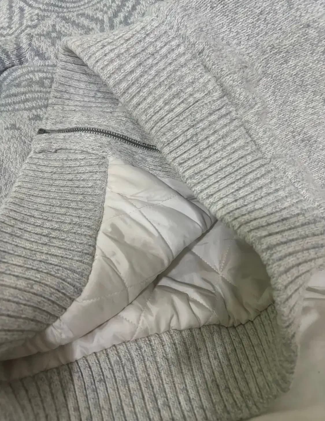 시즌오프!!)) 빈티지 모리 노르딕 니트 누빔 집업 상품이미지3