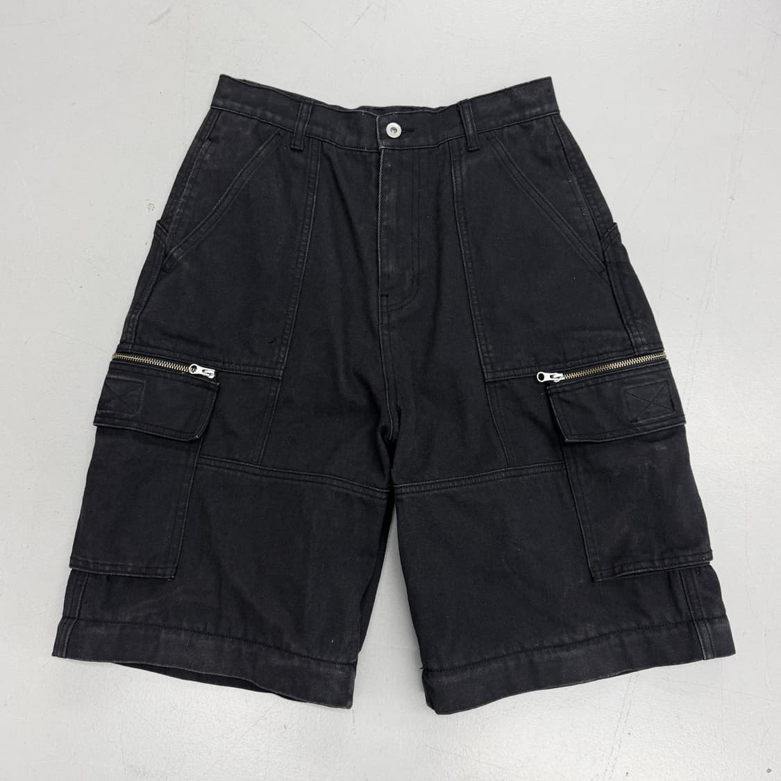 스키즘 인듀싱 멀티포켓 분리형 와이드 카고팬츠 블랙 상품이미지4