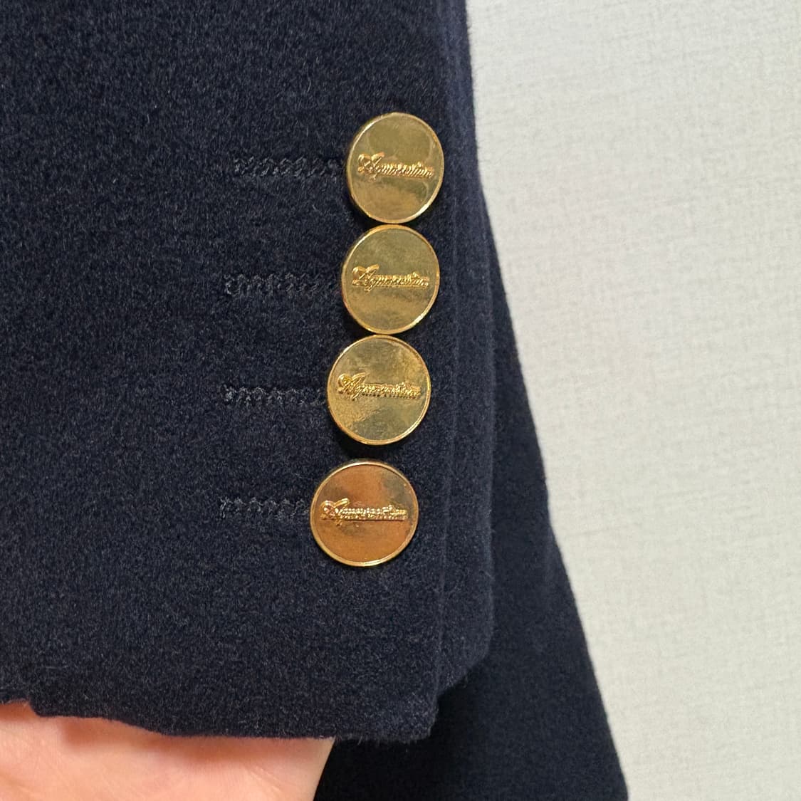 아쿠아스큐텀 Japan made 캐시미어 금장블레이저 / 네이비, L 상품이미지5