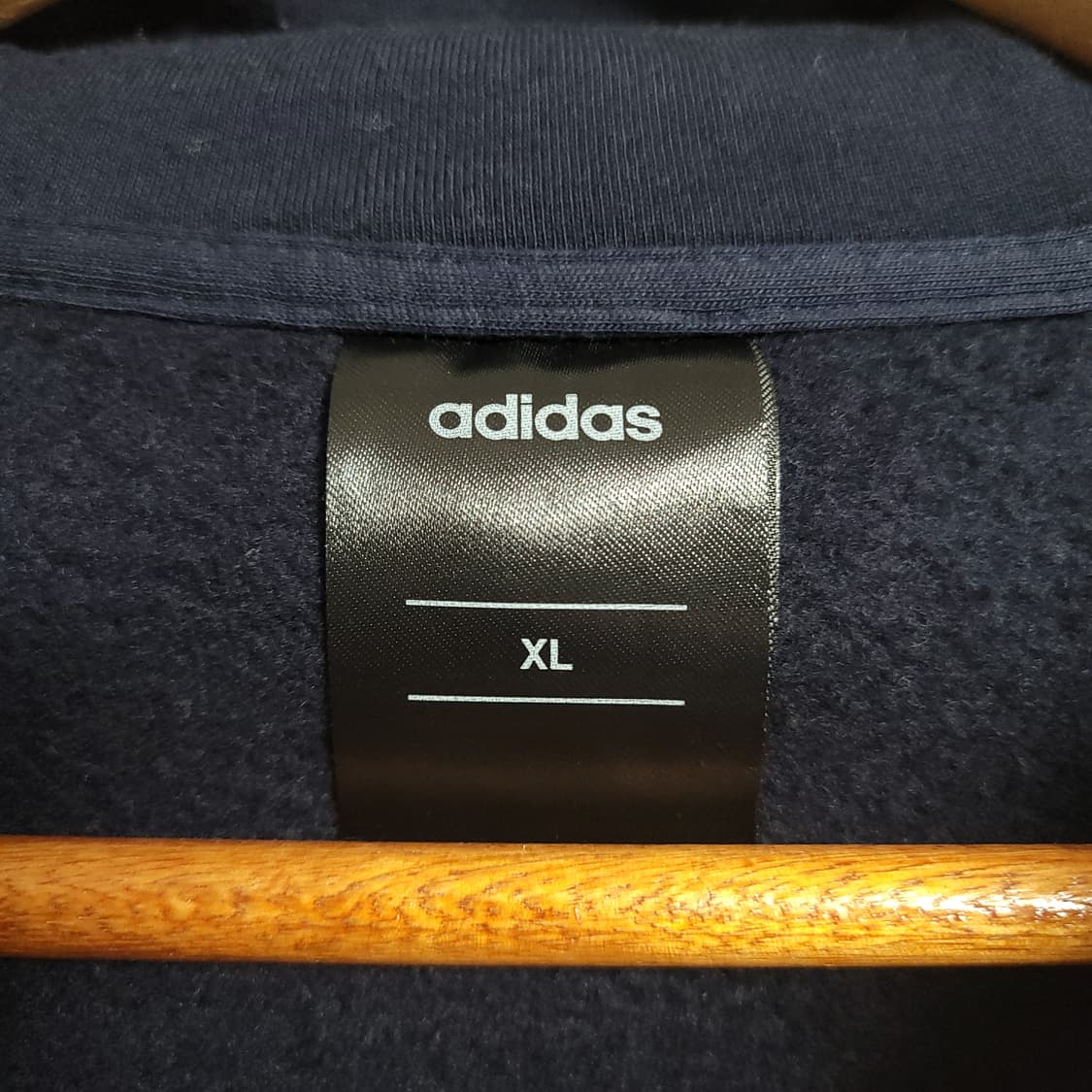 (XL) ADIDAS 아디다스 삼선 네이비 후드집업 기모 상품이미지2