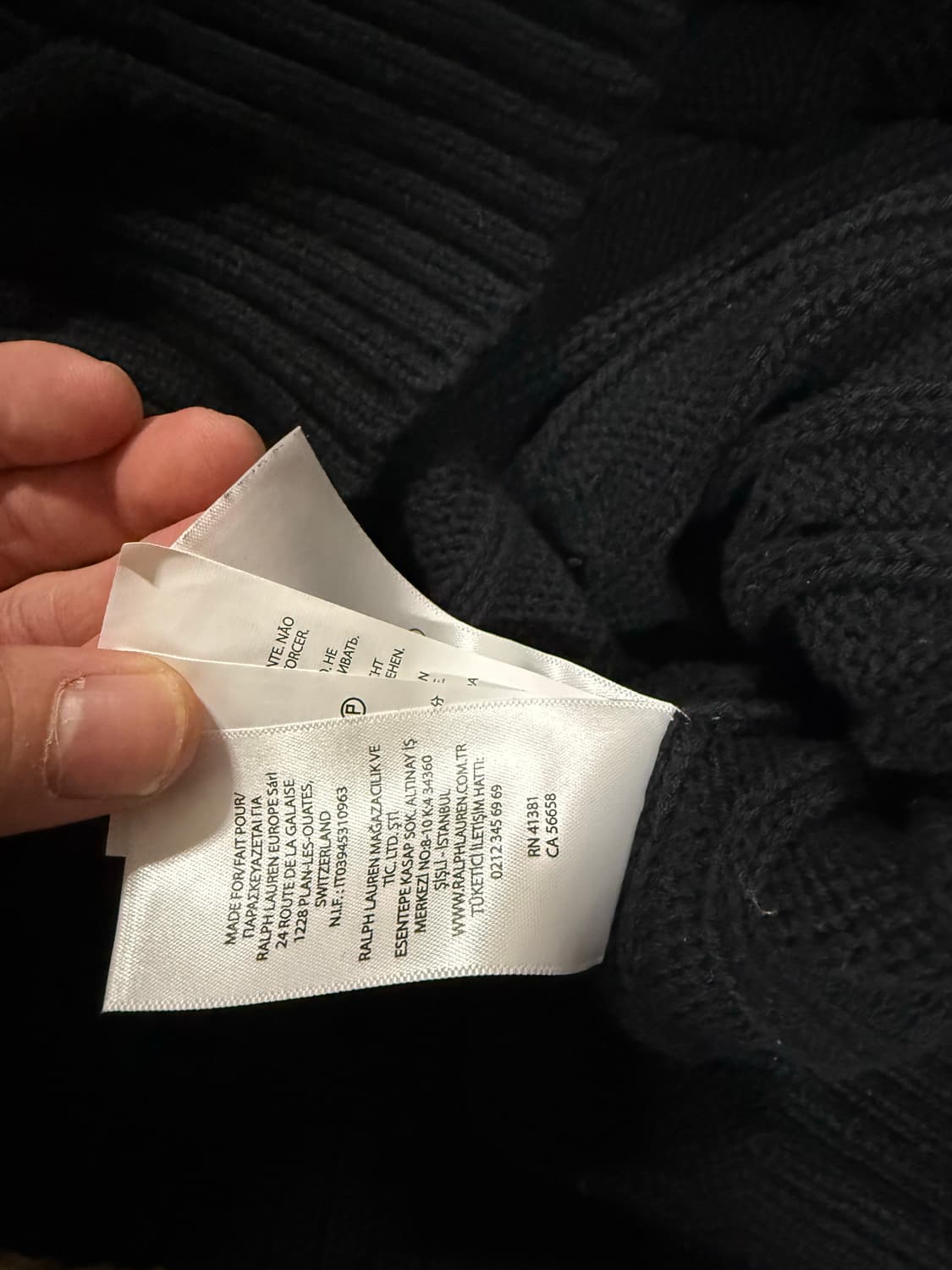 폴로 랄프로렌 블랙 케이블 니트 상품이미지3