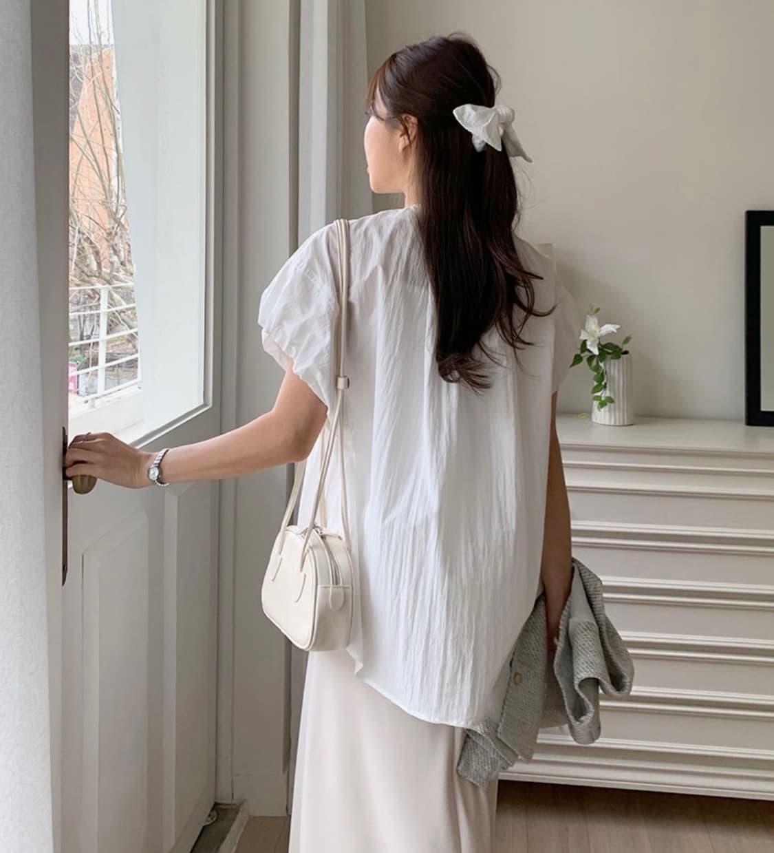 펌킨 핀턱 블라우스 상품이미지2