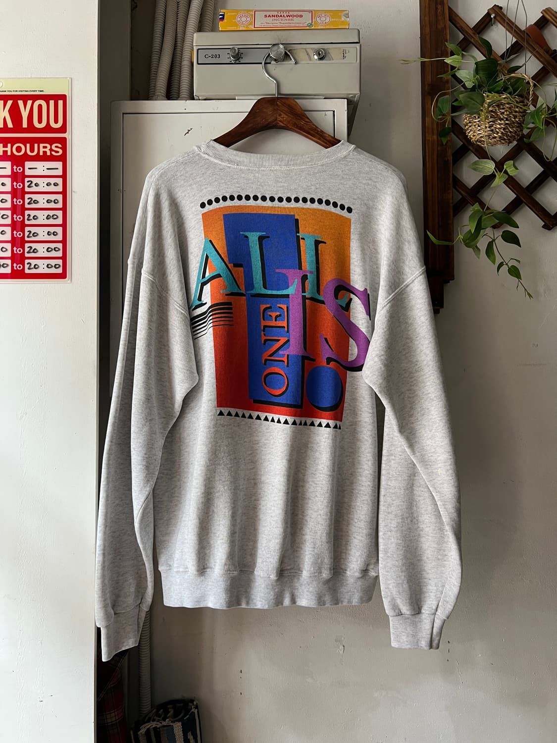 [L]90's 하드락카페 Made in USA 멜란지 스웻셔츠 상품이미지2