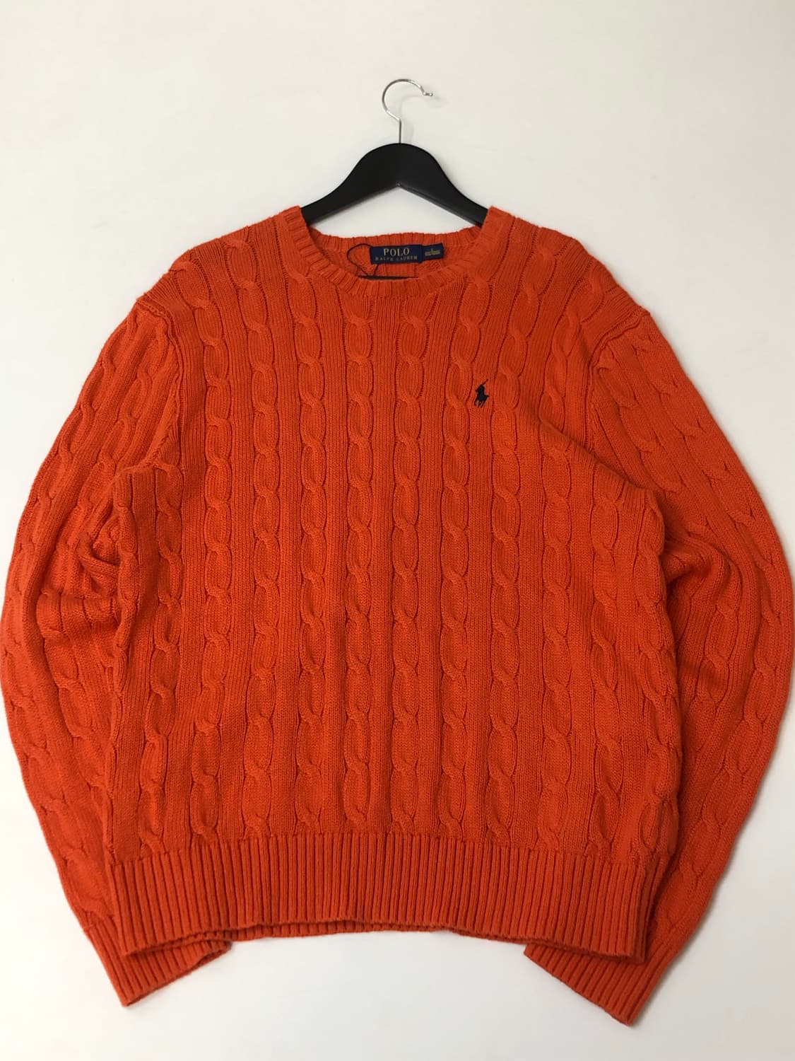 Polo 폴로 랄프로렌 오렌지 케이블 니트 상품이미지3
