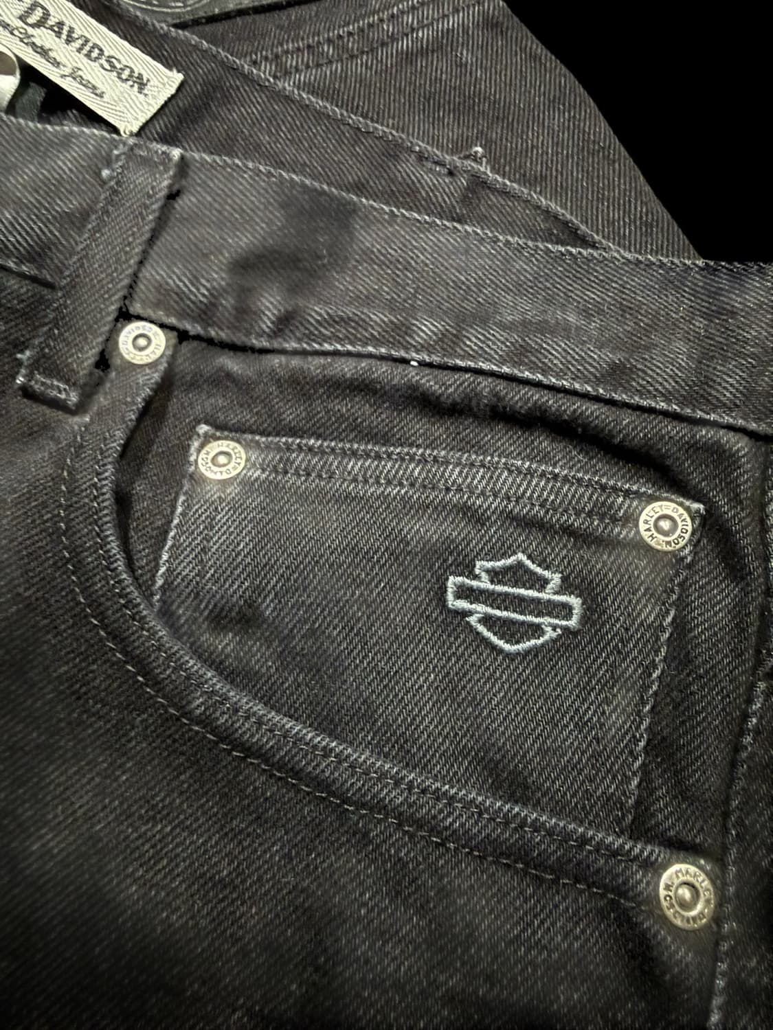Harley Davidson 할리데이비슨 블랙 데님팬츠 상품이미지4