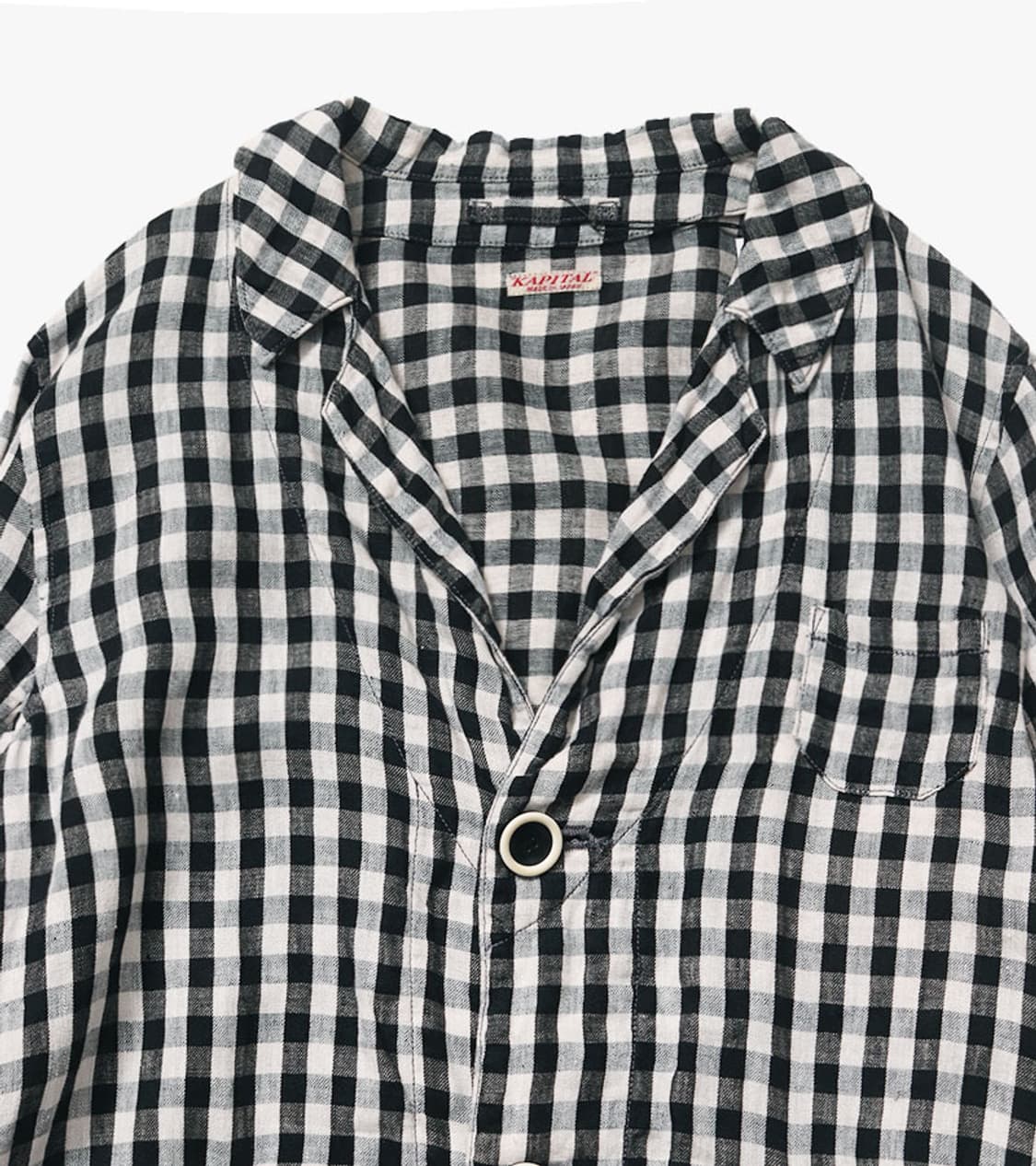 KAPITAL - LINEN CHECK JACKET 상품이미지3
