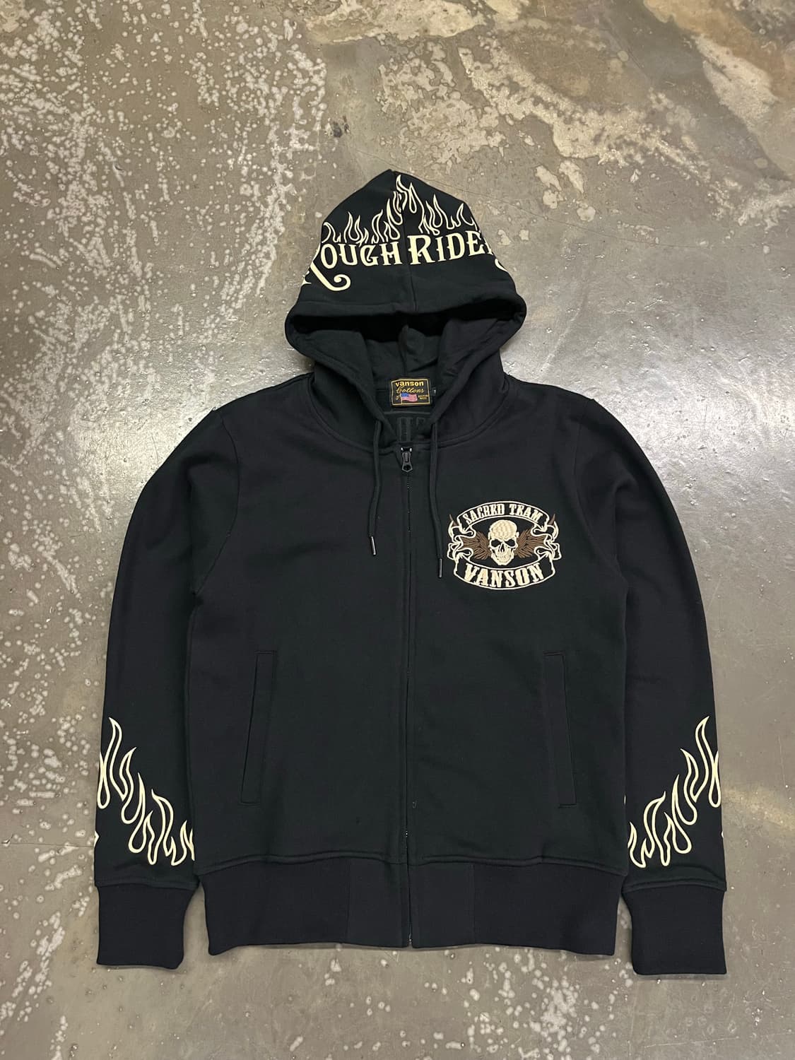 밴슨 스컬 후드집업 블랙 S  상품이미지1