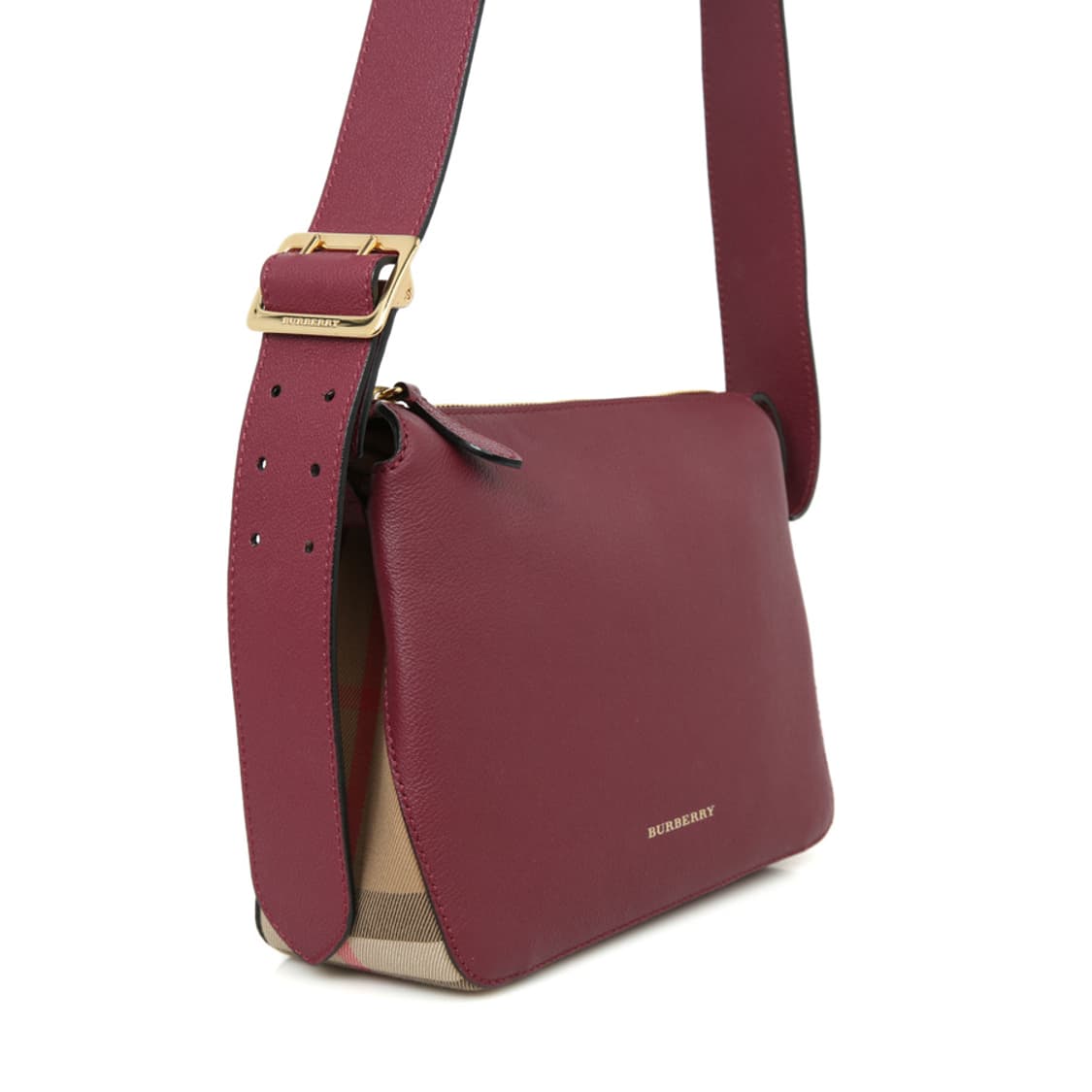 버버리 헴슬리 스몰 크로스 메신저백 4033767 버건디 상품이미지4