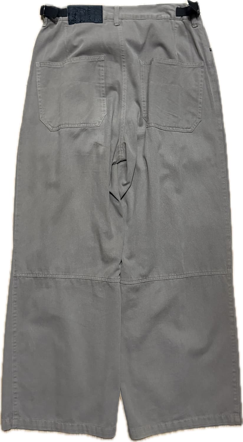 폴리테루 원턱고시마 팬츠 카키그레이 상품이미지3