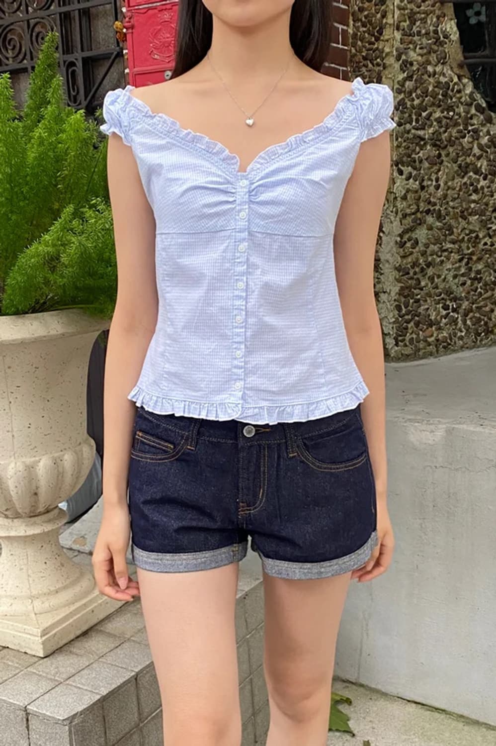 구해요)브랜디멜빌 엘레나 탑 라이트블루 상품이미지1
