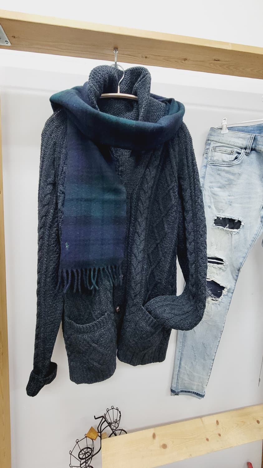 폴로랄프로렌 케이블 숄가디건 .TORO 데미지진 상품이미지8