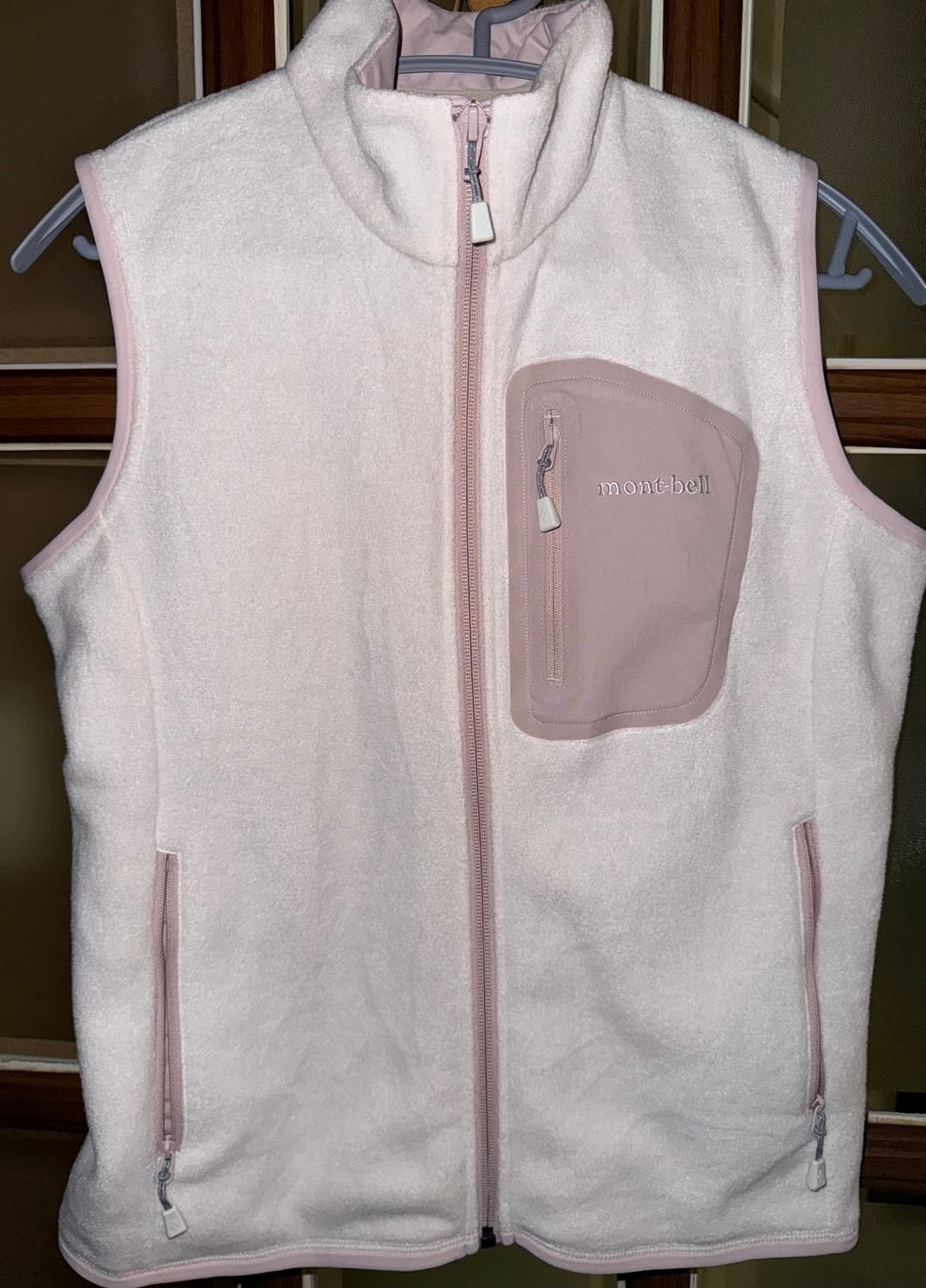 택포) 몽벨 베이비핑크 플리스 베스트 상품이미지2