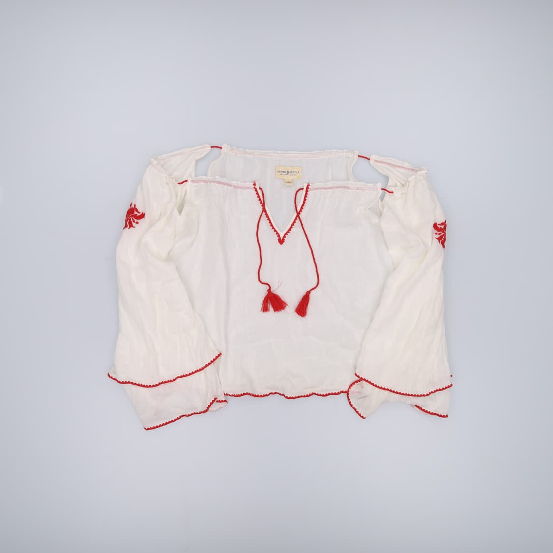 M 데님앤서플라이 린넨 자수 티셔츠 N7479 상품이미지1