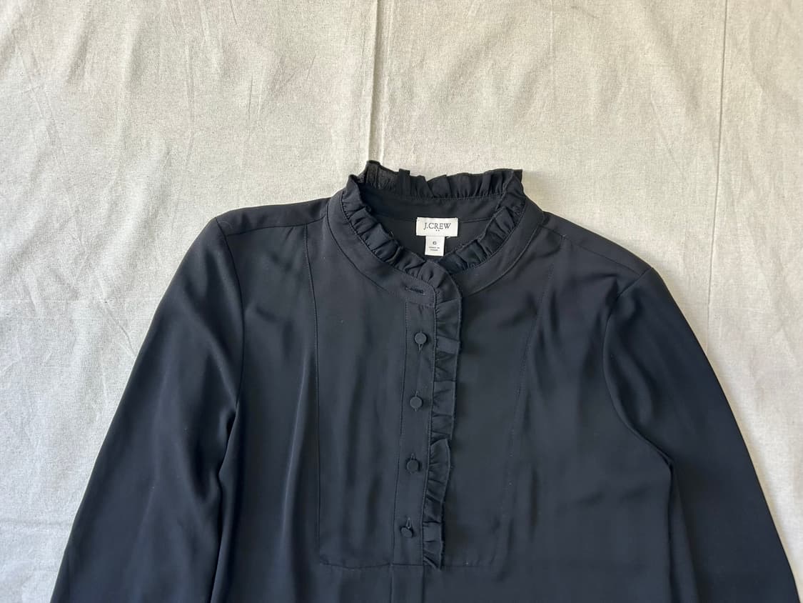 블랙 프릴 블라우스 상품이미지3