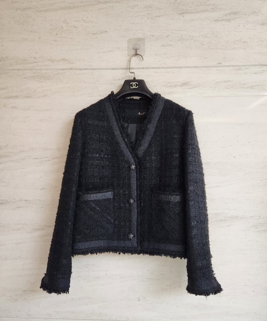 (블랙색상)지컷 트위드자켓 66사이즈 상품이미지6