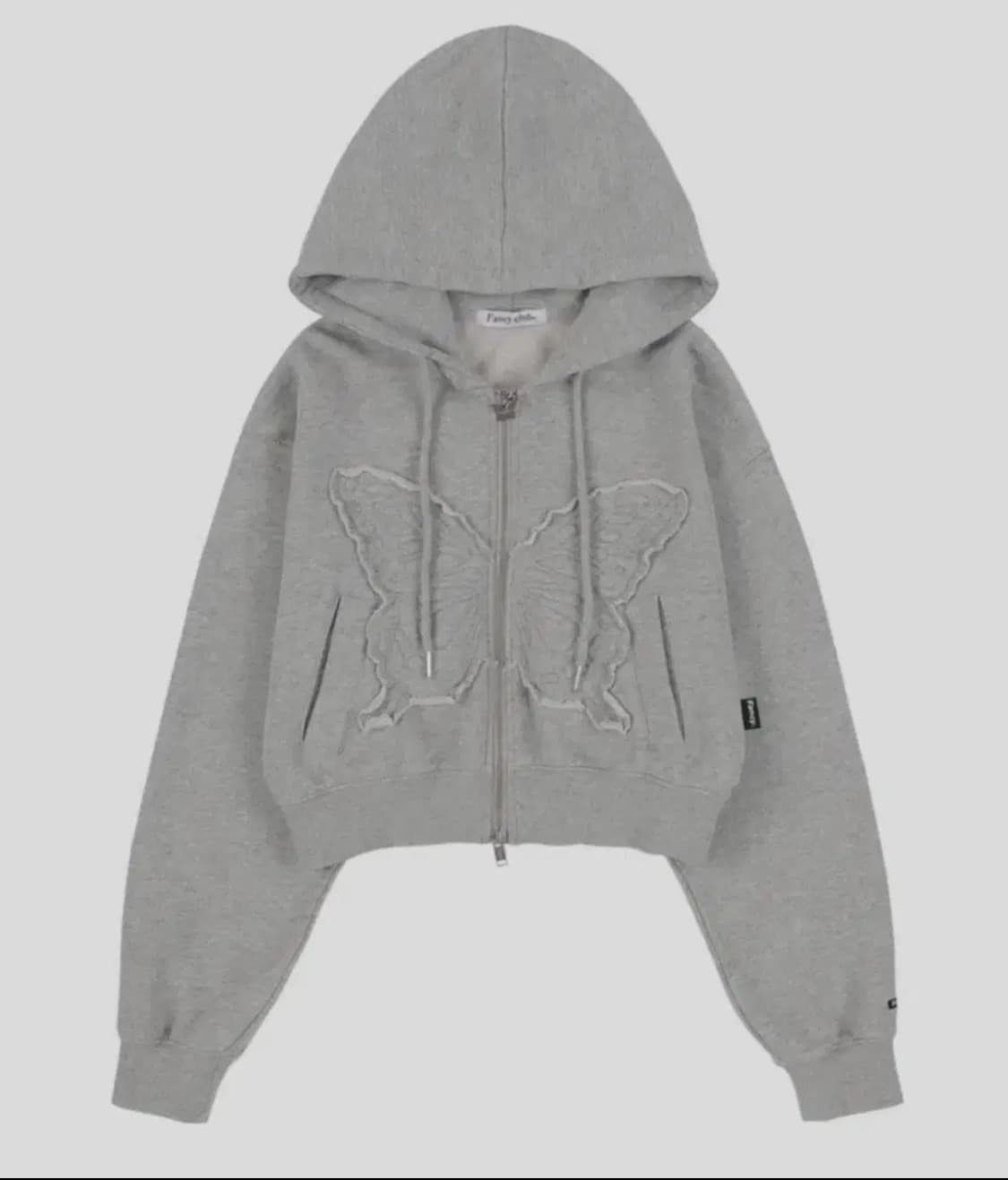 네스티팬시클럽 위즈 패치 크롭 후드 집업 상품이미지2