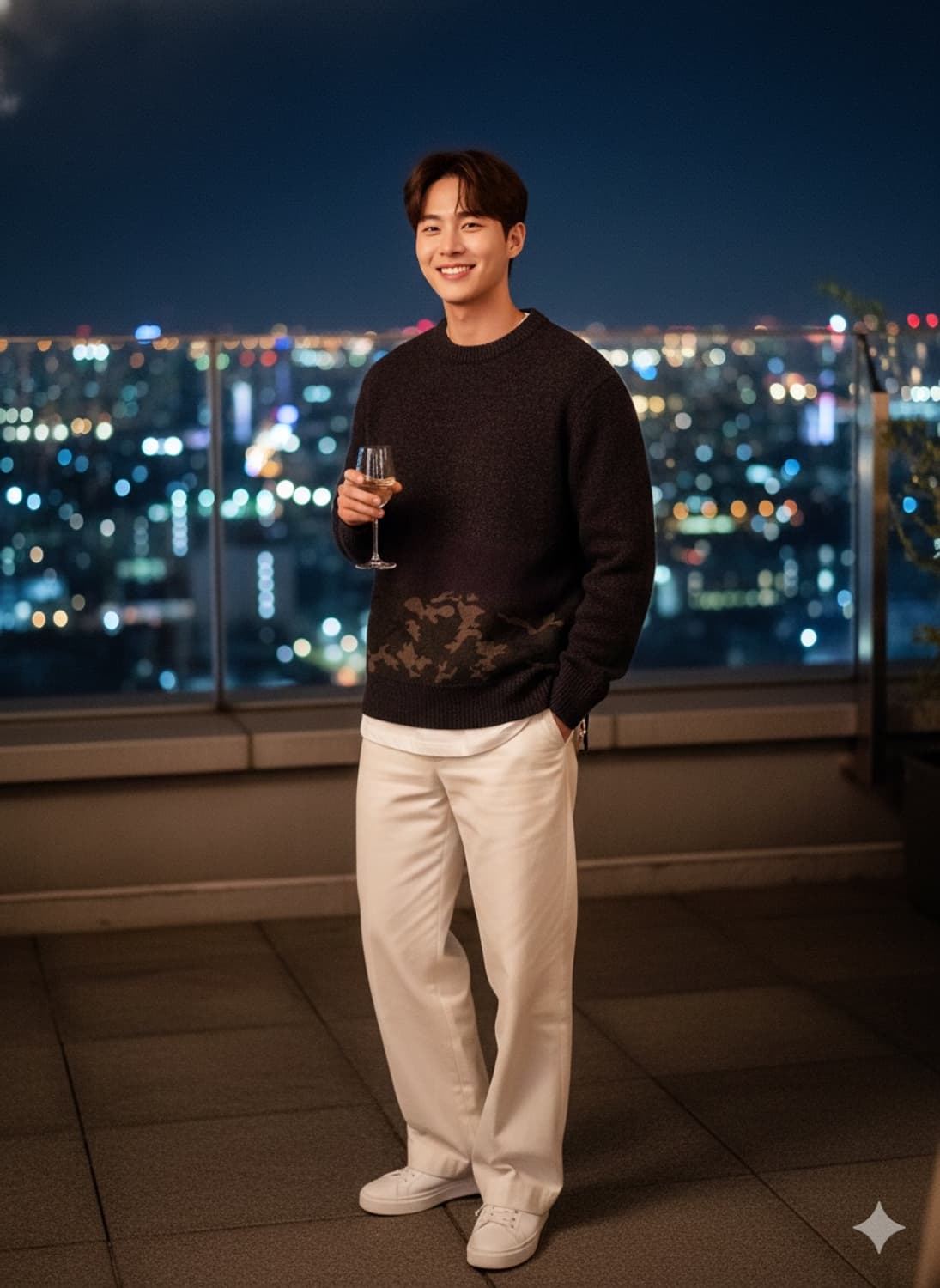 올세인츠 오버핏 니트 스웨터 카모 패턴 100~105 상품이미지1