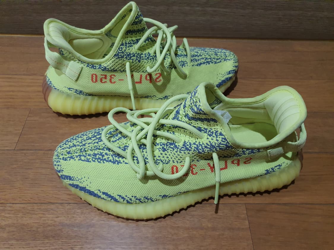 상태 최상 아디다스 이지부스트 350 프로즌 옐로우 예브라 280사이즈 상품이미지2