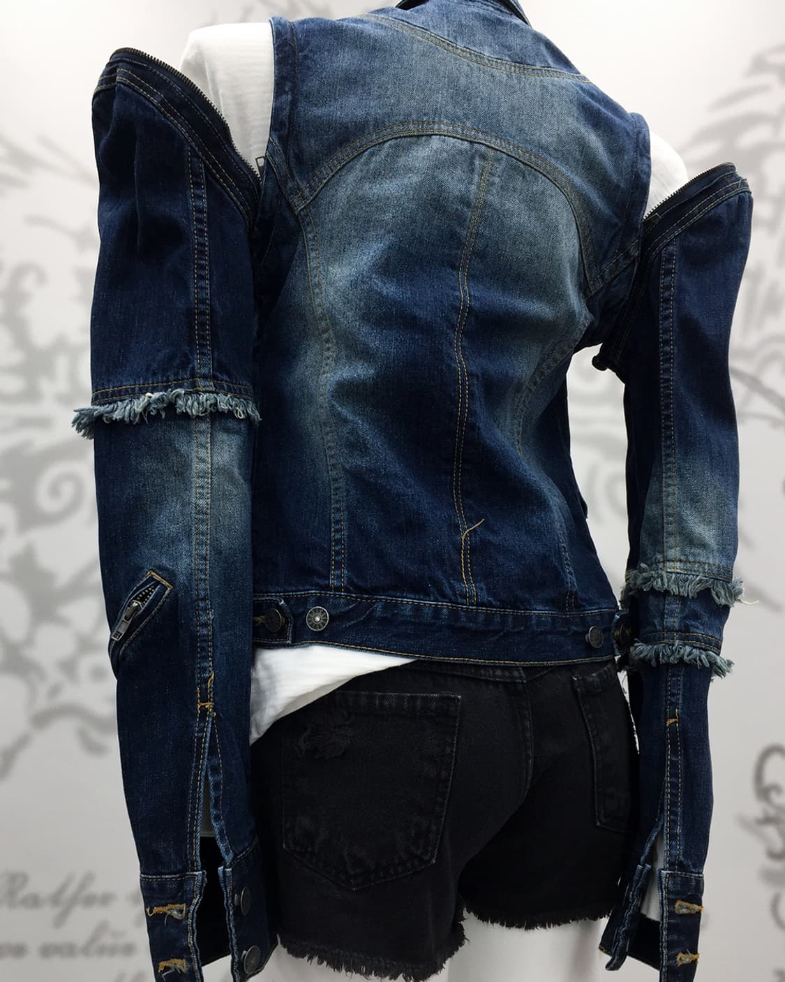 Grunge denim Covertible Jacket 상품이미지5