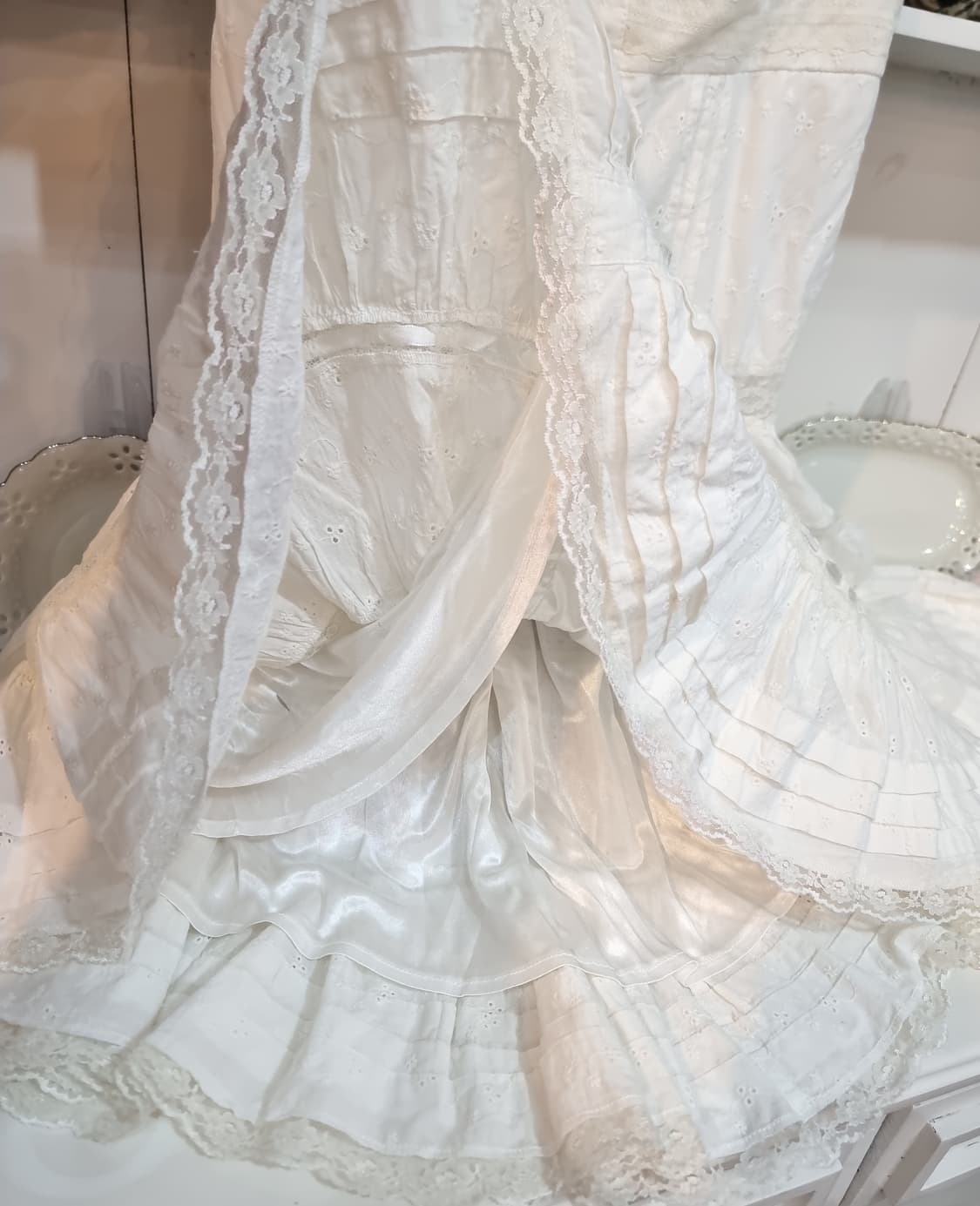 LIZ LISA(리즈리사)원피스 화이트 코튼 펀칭 레이스 캉캉 원피스 상품이미지9