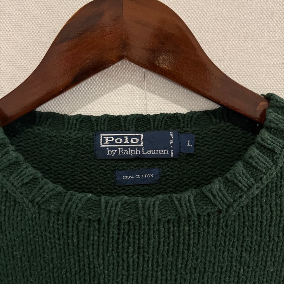 [L]빈티지 폴로 니트 녹색 상품이미지3