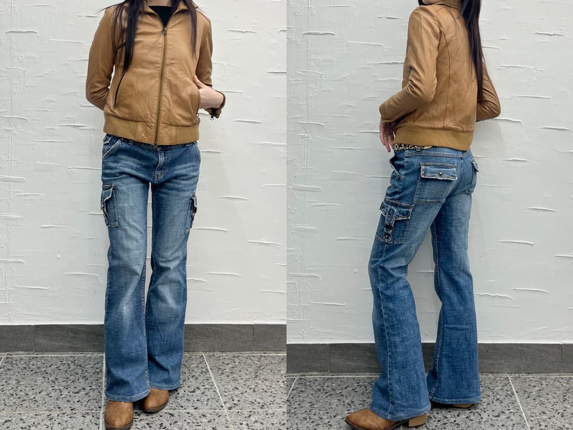 Camel leather jacket 상품이미지3
