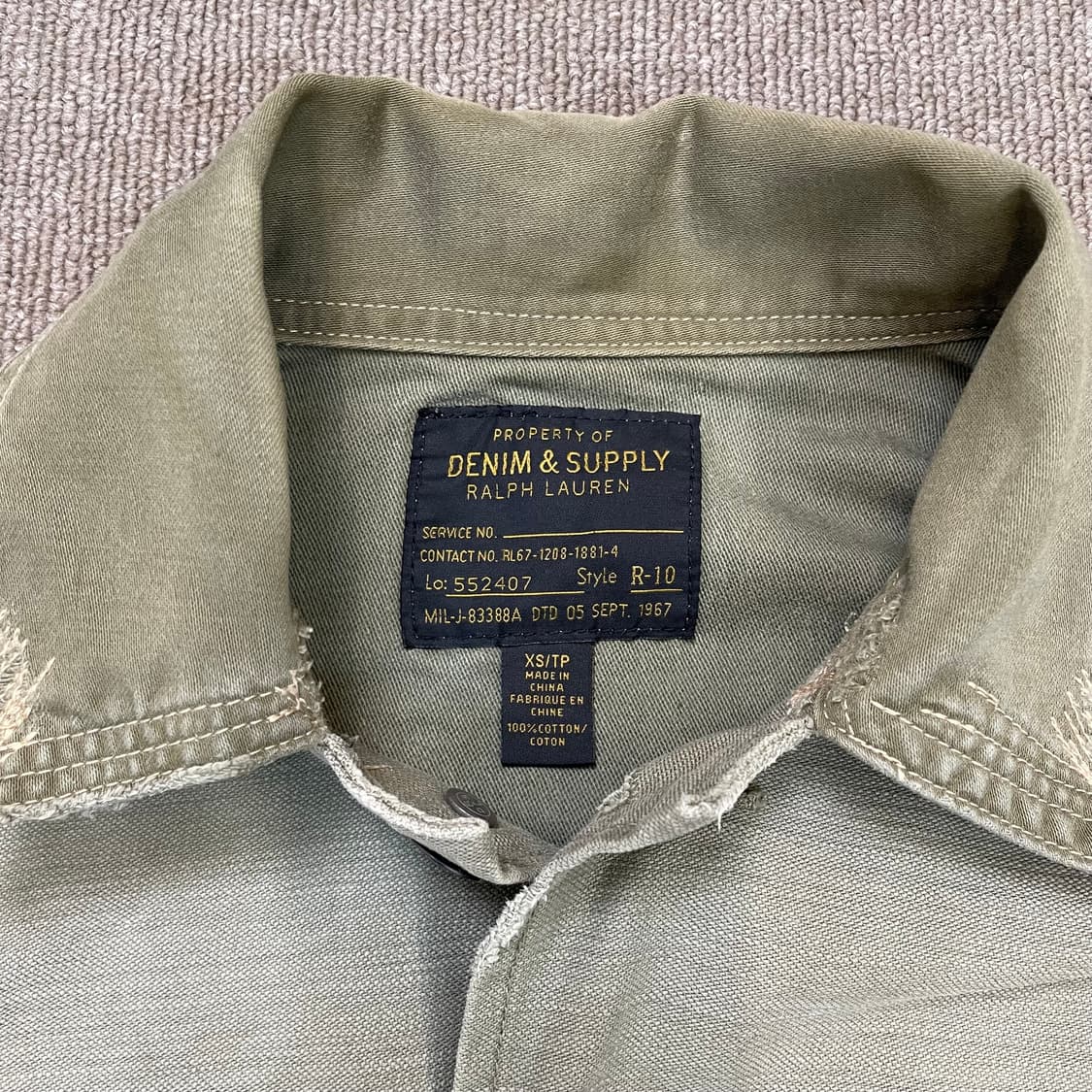 polo 데님앤서플라이 R-10 밀리터리 데미지 셔츠  상품이미지2