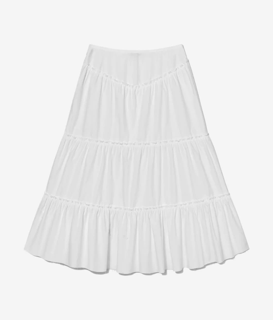 글로니 RODEO TIERED RUFFLE SKIRT (WHITE) M 상품이미지2