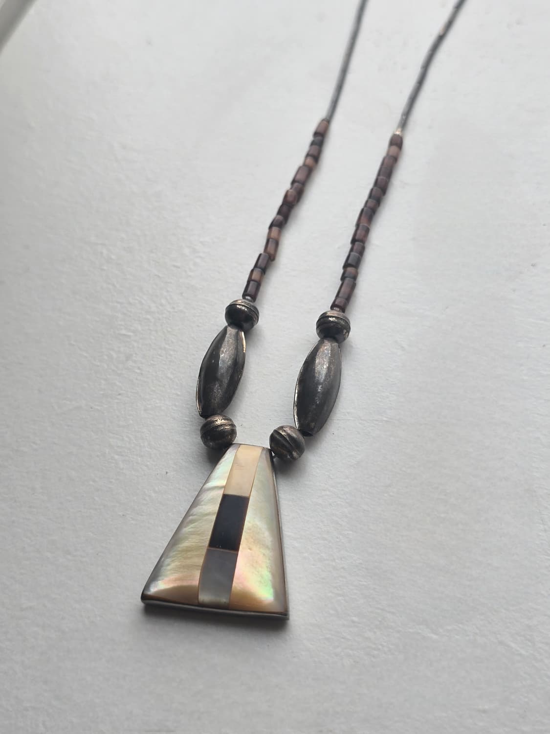 🇺🇸네이티브 아메리칸 실버 자개 은 목걸이 상품이미지10