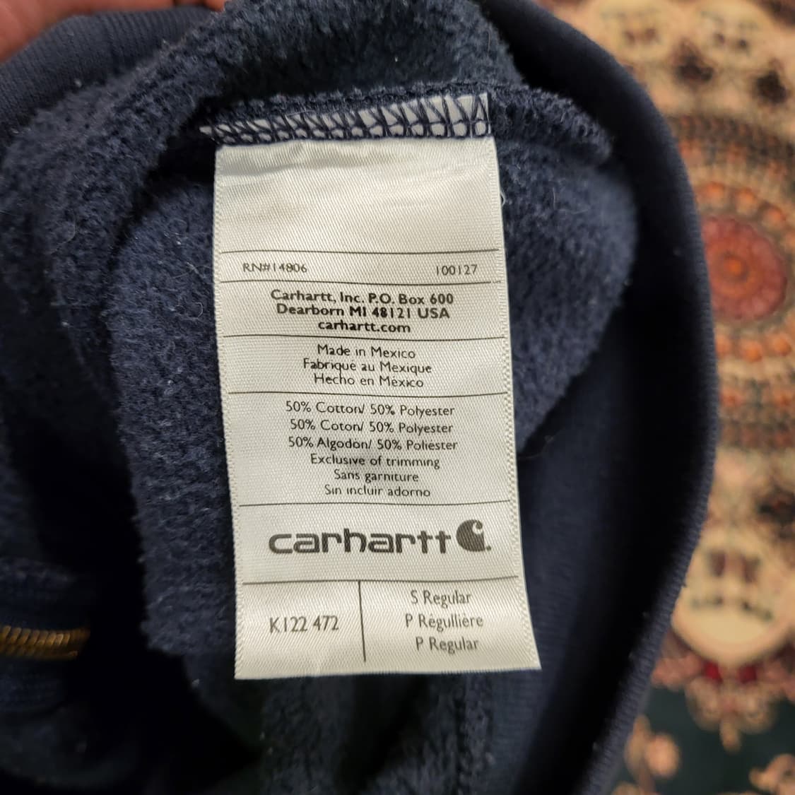 칼하트 후드 집업 (S) 상품이미지6