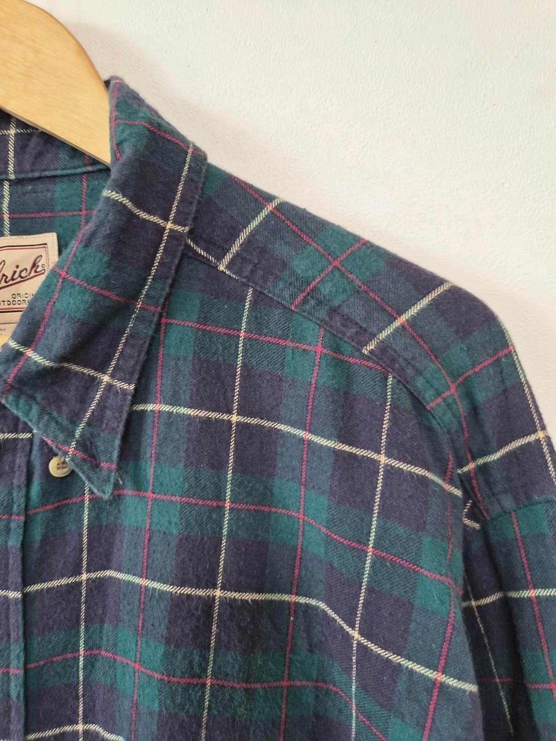 울리치WoolRich 그린 체크 셔츠 XL - S443 상품이미지3