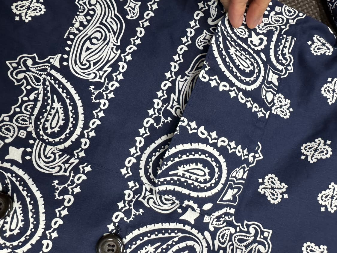 새제품 Y-ONE 반다나 페이즐리 워크자켓 상품이미지5