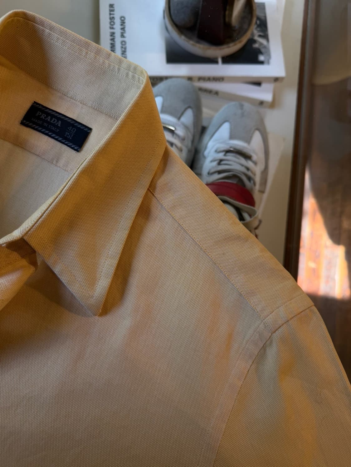 PRADA 프라다 오픈칼라넥 셔츠 100 상품이미지8