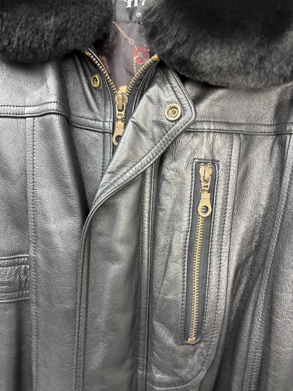 프라도네 모피가죽 퍼카라 자켓 (퍼 탈부착가능) A3141 상품이미지3