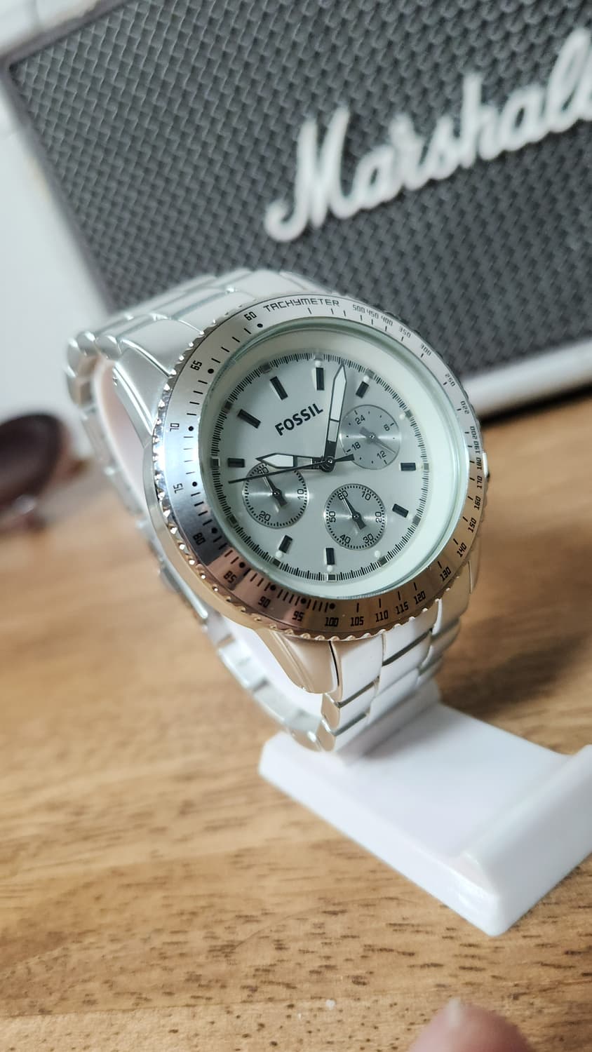 # FOSSIL 파슬 스텔라 크로노그래프 실버톤 알루미늄 시계 상품이미지10