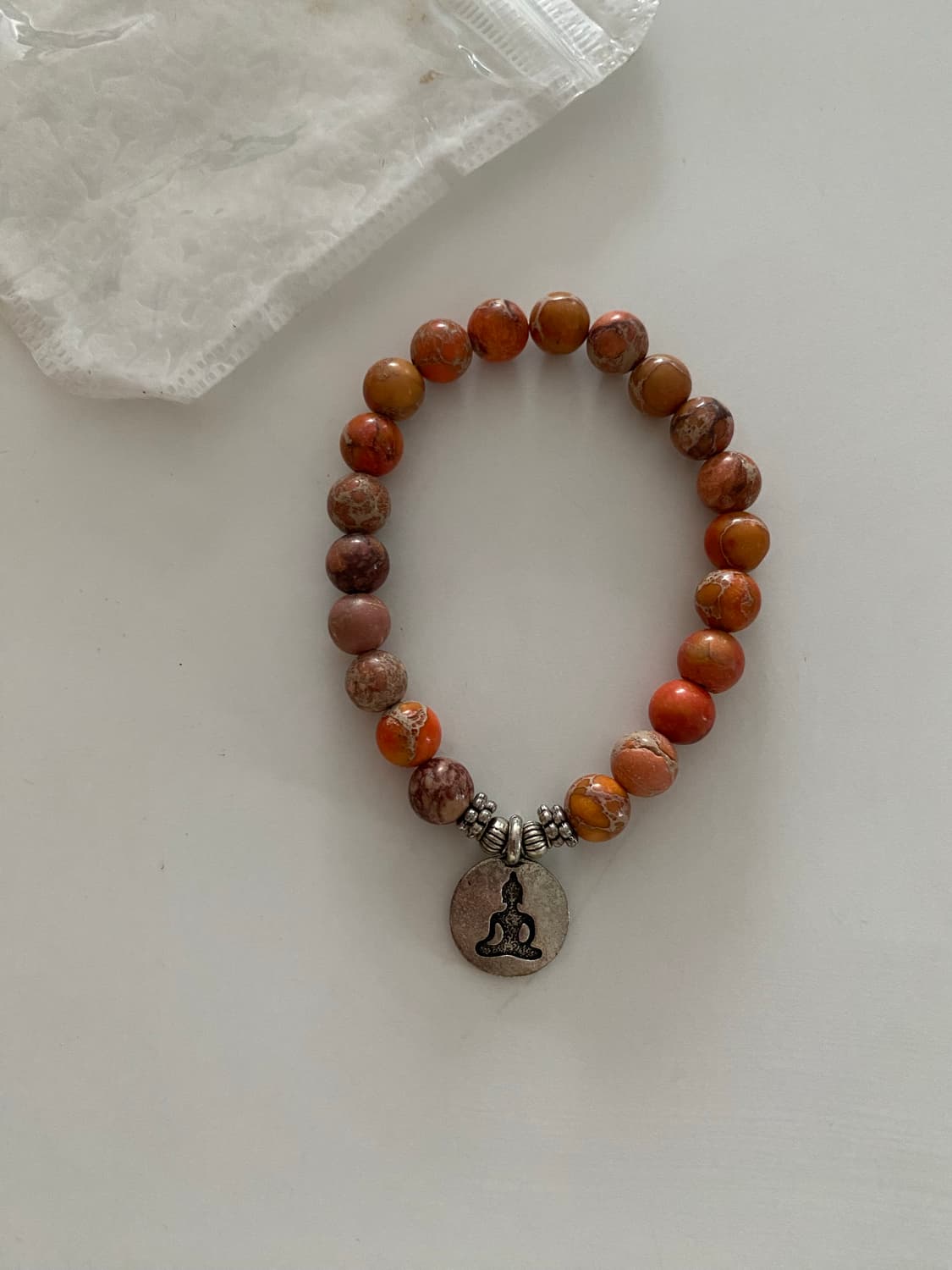오렌지 원석 팔찌 요가 명상 상품이미지1