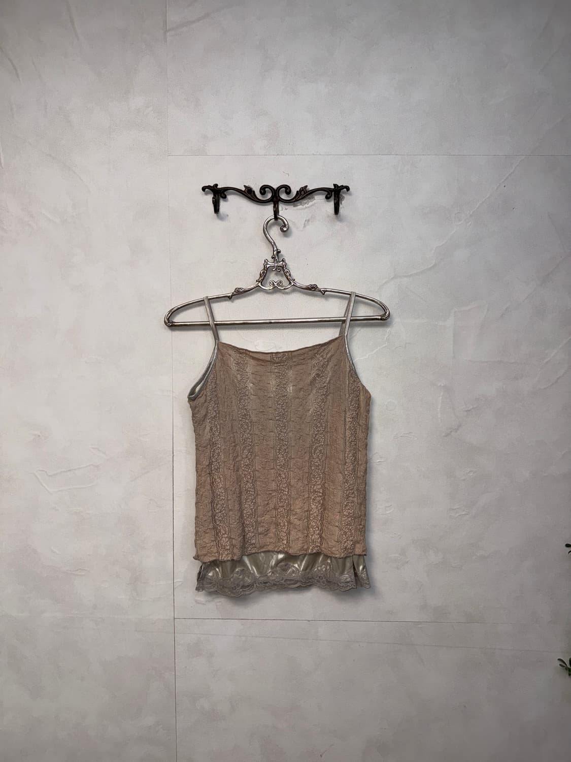 Pink gray floral lace sleeveless  상품이미지4