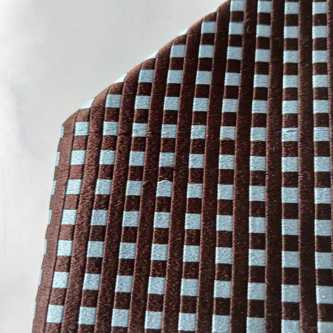 앤드류스타이 실크 브라운 체크 패턴 넥타이 9.3cm A등급 E805 상품이미지9