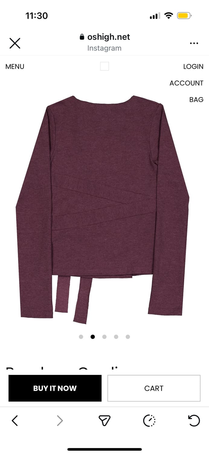 Oshigh 오스하이 Bandage Cardigan BlackCherry 상품이미지4