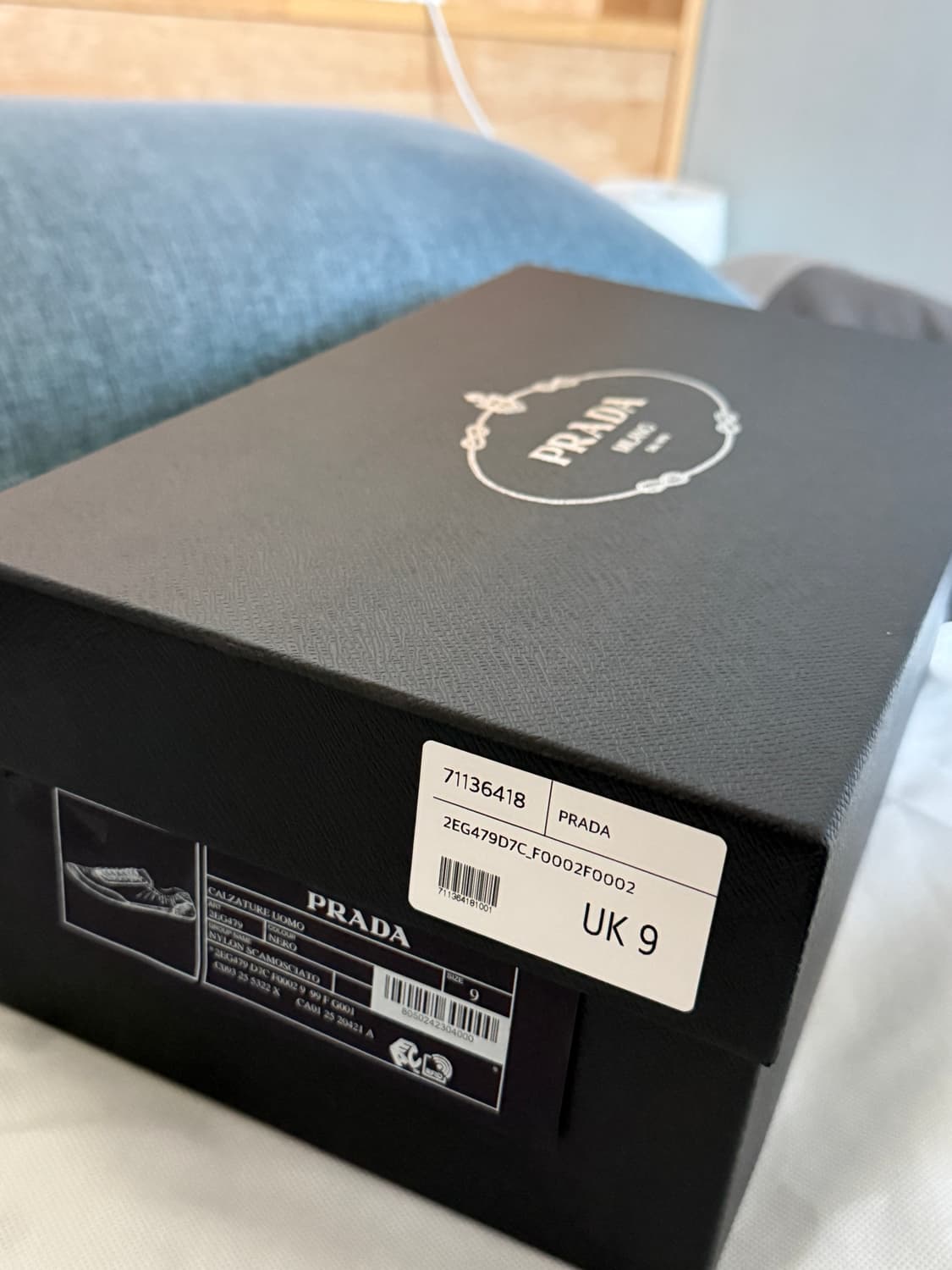 (UK9)프라다 컬랩스 나일론 스니커즈 블랙 상품이미지2