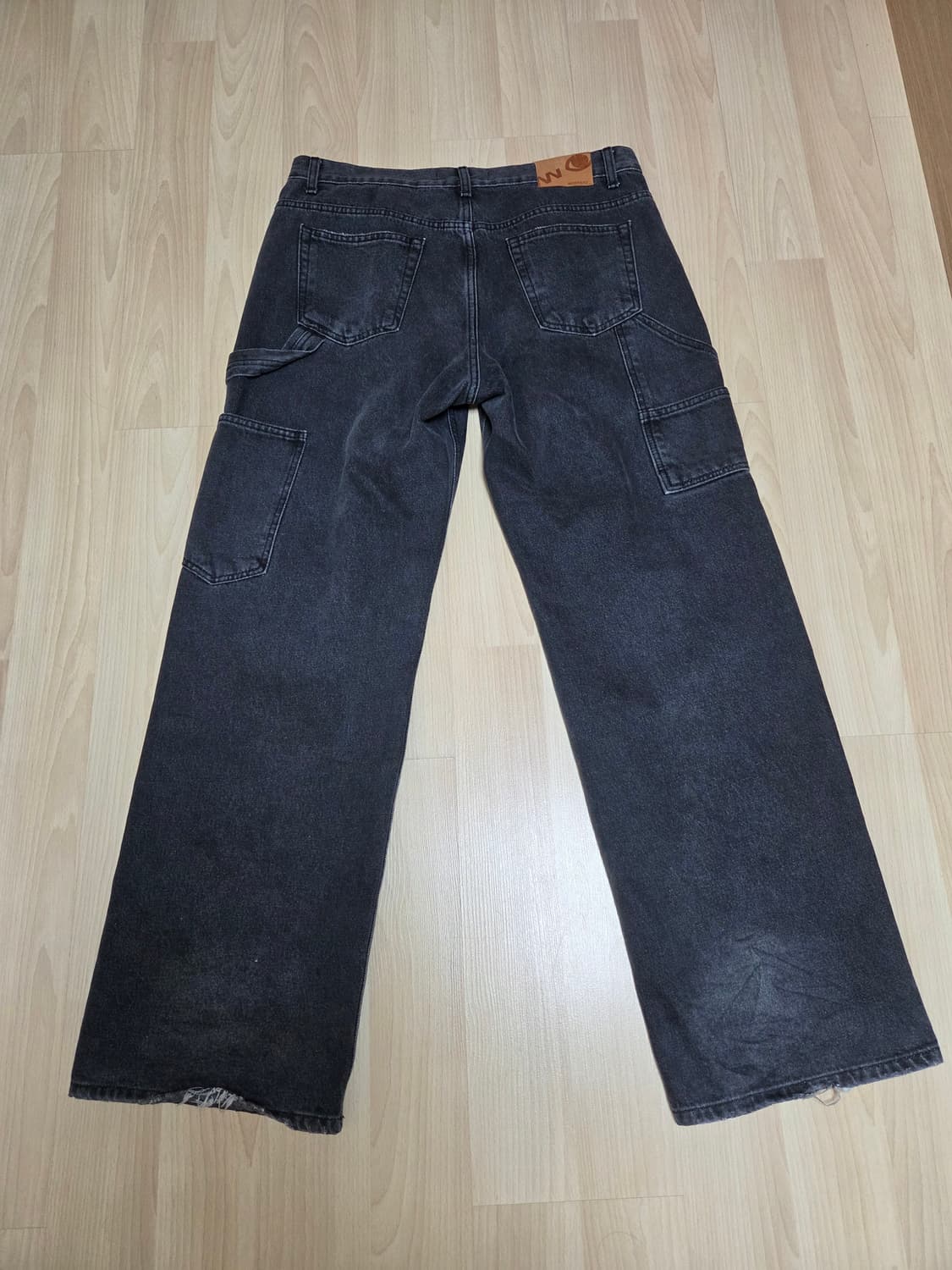 NOSTASY 업사이드 다운 더블니 워시드 그레이 상품이미지2