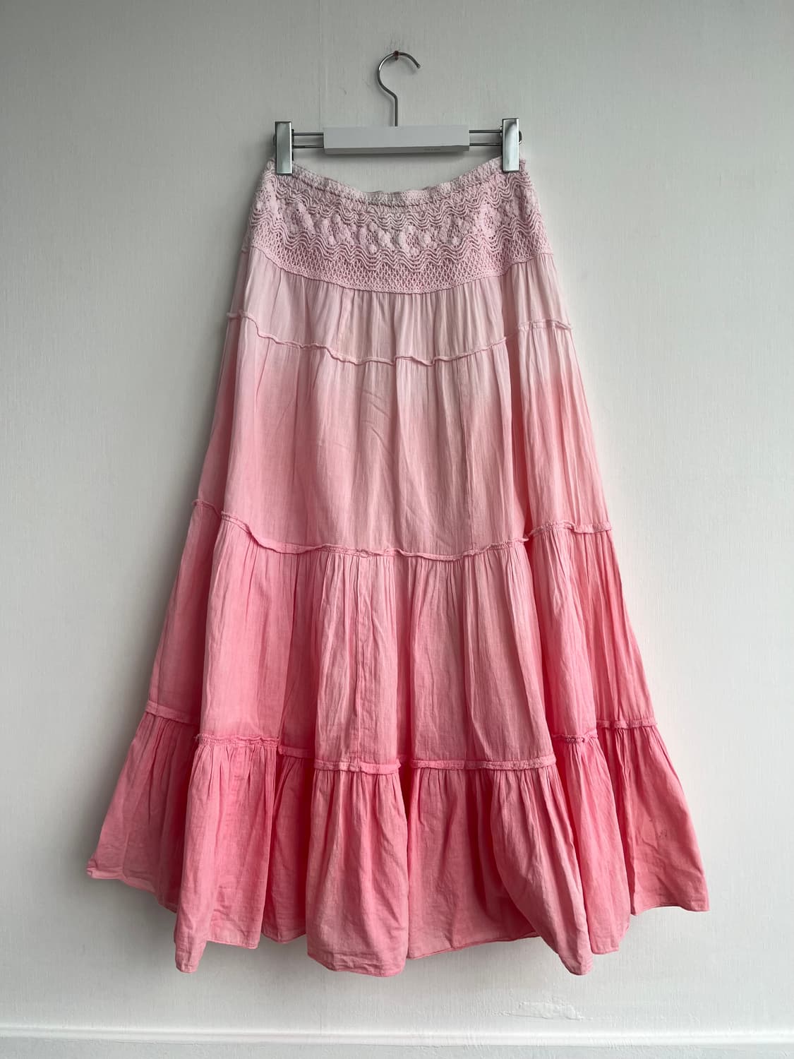 Pyari 레이스 핑크 롱 스커트 상품이미지4